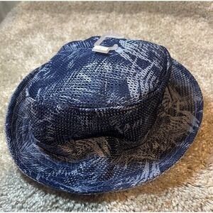 Old Navy Toddler Bucket Hat Nwt Small Mesh Blue Chin Strap Boys, Or Girls